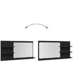 Casa si Gradina - Mobilier - Mobilier baie - Corpuri baie - Dulap cu oglinda pentru baie, stejar negru, 90x11x45 cm, lemn stratificat - Infinity.ro