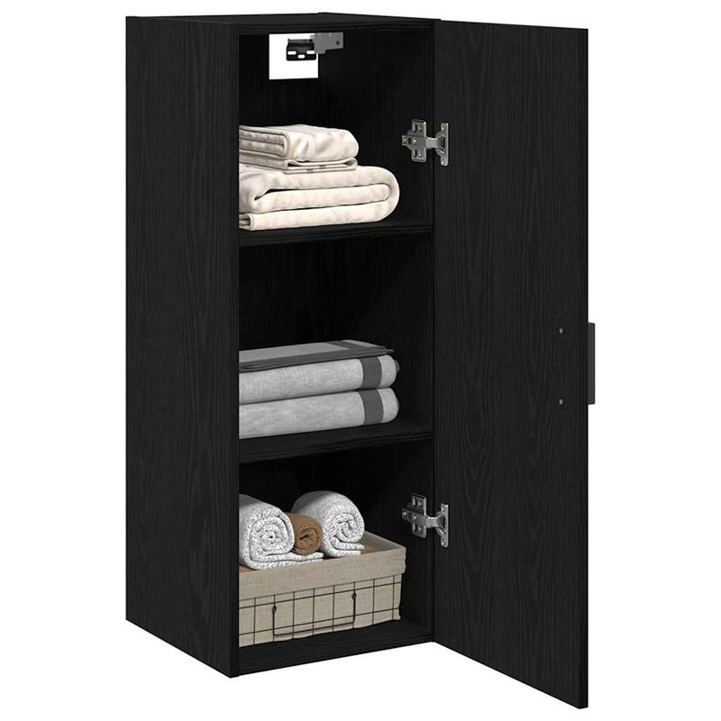 Casa si Gradina - Mobilier - Comode si corpuri - Comode - Dulap de perete, stejar negru, 34,5x34x90 cm, lemn stratificat - Infinity.ro