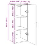 Casa si Gradina - Mobilier - Comode si corpuri - Comode - Dulap de perete, stejar negru, 34,5x34x90 cm, lemn stratificat - Infinity.ro