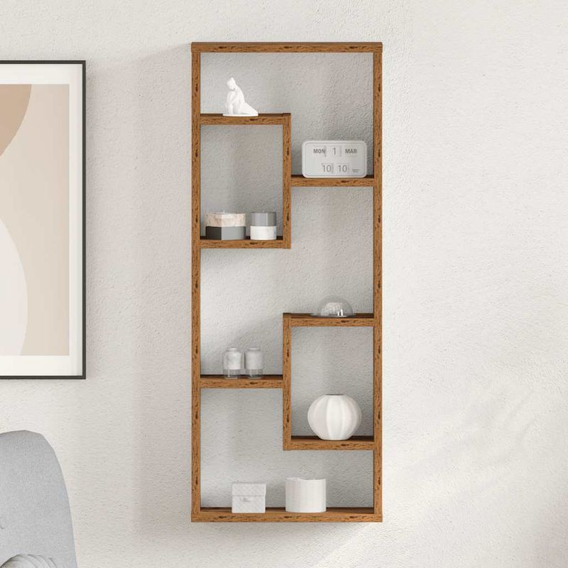 Casa si Gradina - Mobilier - Biblioteci si rafturi - Rafturi - Raft de perete din lemn vechi 36x16x90 cm, lemn stratificat - Infinity.ro