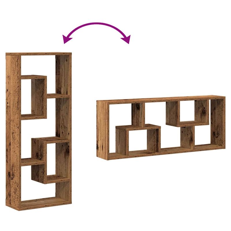 Casa si Gradina - Mobilier - Biblioteci si rafturi - Rafturi - Raft de perete din lemn vechi 36x16x90 cm, lemn stratificat - Infinity.ro