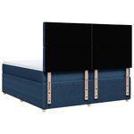 Casa si Gradina - Mobilier - Paturi si accesorii - Paturi - Pat box spring cu saltea, albastru, 200x200 cm, textil - Infinity.ro