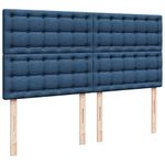 Casa si Gradina - Mobilier - Paturi si accesorii - Paturi - Pat box spring cu saltea, albastru, 200x200 cm, textil - Infinity.ro