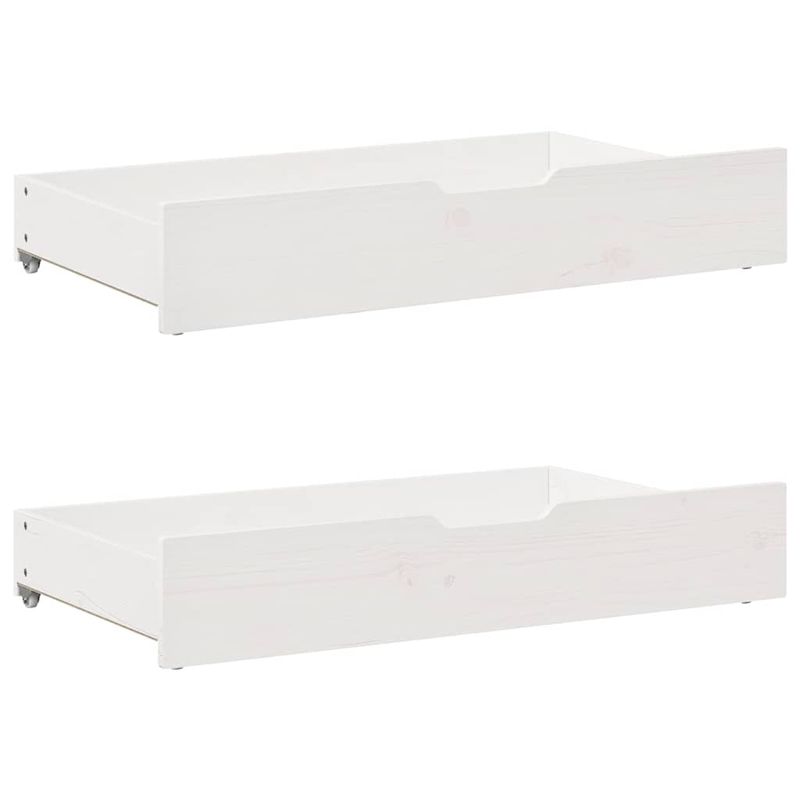 Casa si Gradina - Mobilier - Paturi si accesorii - Paturi - Pat de zi cu sertare, alb, 90x190 cm, lemn masiv pin - Infinity.ro