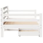 Casa si Gradina - Mobilier - Paturi si accesorii - Paturi - Pat de zi cu sertare, alb, 90x190 cm, lemn masiv pin - Infinity.ro