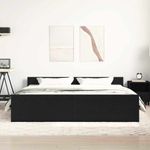 Casa si Gradina - Mobilier - Paturi si accesorii - Paturi - Cadru de pat fara saltea, stejar negru, 180x200 cm, lemn stratificat - Infinity.ro