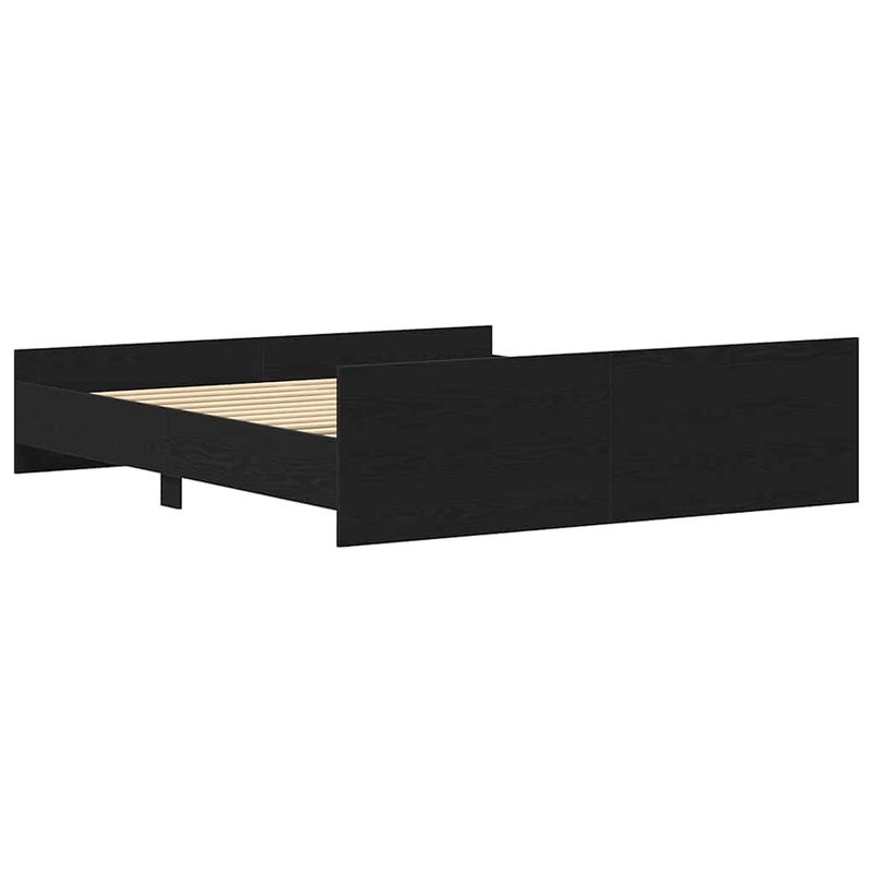 Casa si Gradina - Mobilier - Paturi si accesorii - Paturi - Cadru de pat fara saltea, stejar negru, 180x200 cm, lemn stratificat - Infinity.ro