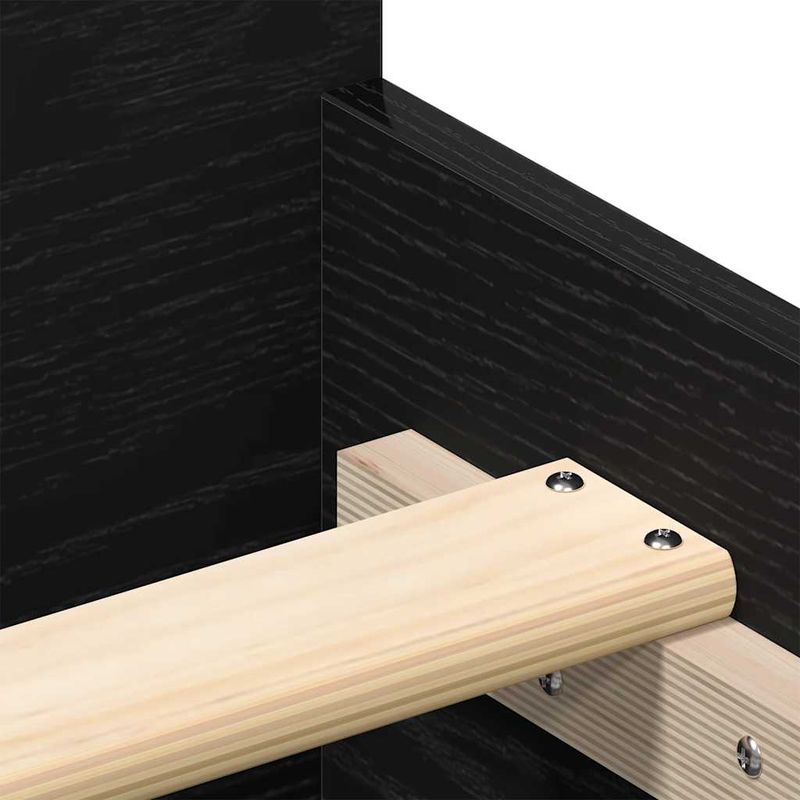 Casa si Gradina - Mobilier - Paturi si accesorii - Paturi - Cadru de pat fara saltea, stejar negru, 180x200 cm, lemn stratificat - Infinity.ro