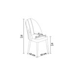 Casa si Gradina - Mobilier - Scaune si fotolii - Scaune - Set scaune, Hanah Home, metal, cappuccino si auriu, 45x42x91 cm, 6 piese - Infinity.ro