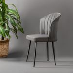 Casa si Gradina - Mobilier - Scaune si fotolii - Scaune - Set scaune, Hanah Home, mdf, gri negru, 52x42x85 cm, 2 bucati - Infinity.ro