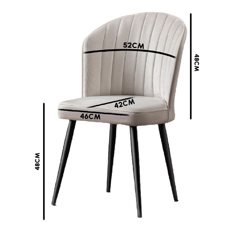 Casa si Gradina - Mobilier - Scaune si fotolii - Scaune - Set scaune, Hanah Home, mdf si poliester, galben si negru, 52x42x85 cm, picioare metalice - Infinity.ro