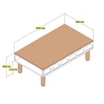 Casa si Gradina - Mobilier - Mese si birouri - Masute de cafea - Masuta de cafea, Hanah Home, pal melaminat, alb, 180x35.6x60 cm - Infinity.ro