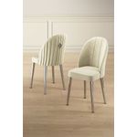 Casa si Gradina - Mobilier - Scaune si fotolii - Scaune - Set scaune, Hanah Home, metal, crem si crom, 45x42x91 cm, 6 piese - Infinity.ro