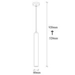 Casa si Gradina - Corpuri si surse de iluminat - Lustre si pendule - Lustra, Opviq, metal, negru, diametru 4 cm, inaltime reglabila 92 cm - Infinity.ro