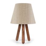 Casa si Gradina - Corpuri si surse de iluminat - Veioze si lampi - Veioze - Veioza, Opviq, fag si pvc, crem si nuc, 22x33 cm - Infinity.ro