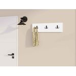 Casa si Gradina - Mobilier - Organizare si depozitare - Cuiere - Cuiere de perete, Hanah Home, pal melaminat, alb, 36x13x4 cm - Infinity.ro