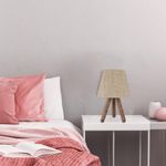 Casa si Gradina - Corpuri si surse de iluminat - Veioze si lampi - Veioze - Veioza, Opviq, fag si pvc, crem si nuc, 22x33 cm - Infinity.ro