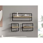 Casa si Gradina - Mobilier - Biblioteci si rafturi - Etajere - Etajera de perete, Hanah Home, pal melaminat, stejar safir, 80x30x20 cm - Infinity.ro
