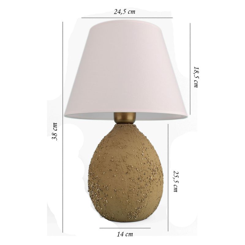 Casa si Gradina - Corpuri si surse de iluminat - Veioze si lampi - Veioze - Veioza, Opviq, ceramica, bej alb, 38 cm - Infinity.ro