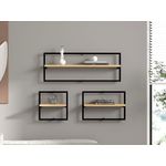 Casa si Gradina - Mobilier - Biblioteci si rafturi - Etajere - Etajera de perete, Hanah Home, pal melaminat, stejar safir, 80x30x20 cm - Infinity.ro
