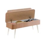 Casa si Gradina - Mobilier - Canapele si coltare - Banchete - Bancuta, Hanah Home, pal melaminat, alb si piatra, 110x85x46 cm - Infinity.ro