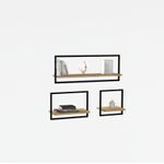 Casa si Gradina - Mobilier - Biblioteci si rafturi - Etajere - Etajera de perete, Hanah Home, pal melaminat, stejar safir, 80x30x20 cm - Infinity.ro
