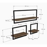 Casa si Gradina - Mobilier - Biblioteci si rafturi - Etajere - Etajera de perete, Hanah Home, pal melaminat, stejar safir, 80x30x20 cm - Infinity.ro