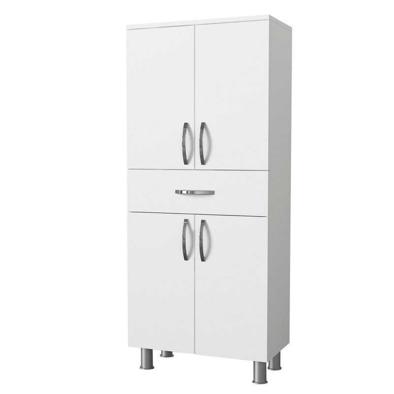 Casa si Gradina - Mobilier - Mobilier baie - Corpuri baie - Dulap baie, Hanah Home, pal melaminat, alb, 59.4x31.5x140 cm - Infinity.ro