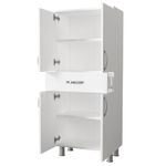 Casa si Gradina - Mobilier - Mobilier baie - Corpuri baie - Dulap baie, Hanah Home, pal melaminat, alb, 59.4x31.5x140 cm - Infinity.ro