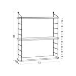 Casa si Gradina - Mobilier - Biblioteci si rafturi - Etajere - Etajera de perete, Hanah Home, PAL melaminat, alb lucios, 72x20x85 cm - Infinity.ro