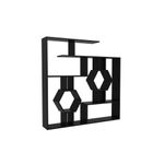 Casa si Gradina - Mobilier - Biblioteci si rafturi - Biblioteci - Biblioteca, Hanah Home, pal melaminat, negru, 134x134x22 cm - Infinity.ro
