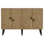 Casa si Gradina - Mobilier - Comode si corpuri - Console - Consola, Hanah Home, panou de particule cu melamina, stejar safir si auriu, 120x30x80 cm - Infinity.ro