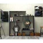 Casa si Gradina - Mobilier - Biblioteci si rafturi - Biblioteci - Biblioteca, Hanah Home, pal melaminat, negru, 134x134x22 cm - Infinity.ro
