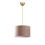 Casa si Gradina - Corpuri si surse de iluminat - Lustre si pendule - Candelabru, Opviq, metal, bej, abajur bumbac, 30x30x18 cm, inaltime totala 65 cm - Infinity.ro