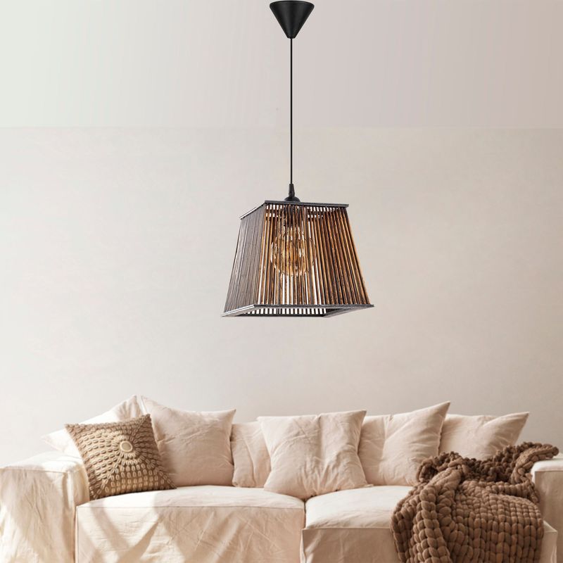 Casa si Gradina - Corpuri si surse de iluminat - Lustre si pendule - Candelabru, Opviq, lemn, antichizat, 21x21x60 cm - Infinity.ro
