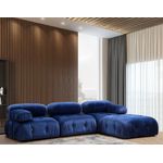 Casa si Gradina - Mobilier - Canapele si coltare - Coltare - Coltar, Hanah Home, catifea, albastru, 288x190x95 cm - Infinity.ro