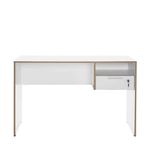 Casa si Gradina - Mobilier - Mese si birouri - Birouri - Birou de studiu, Hanah Home, panou de particule melaminat, alb stejar, 120x60x75 cm - Infinity.ro