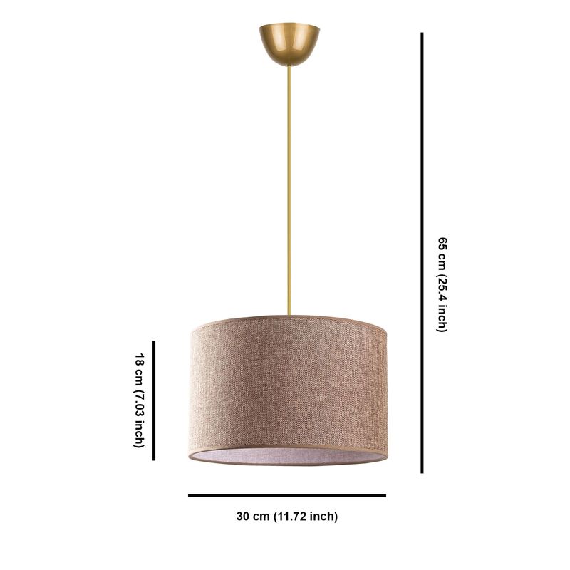 Casa si Gradina - Corpuri si surse de iluminat - Lustre si pendule - Candelabru, Opviq, metal, bej, abajur bumbac, 30x30x18 cm, inaltime totala 65 cm - Infinity.ro