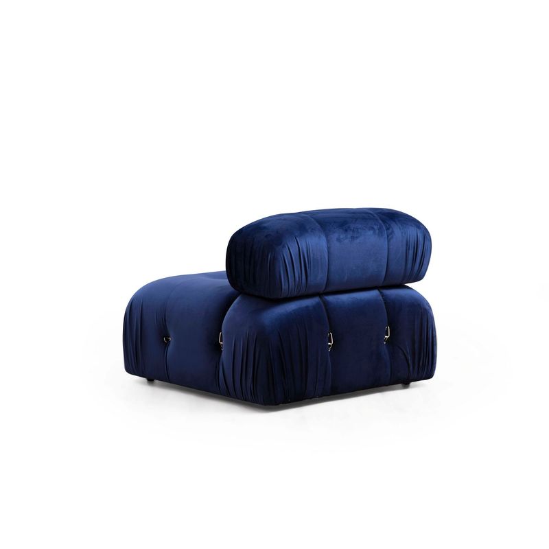 Casa si Gradina - Mobilier - Canapele si coltare - Coltare - Coltar, Hanah Home, catifea, albastru, 288x190x95 cm - Infinity.ro