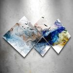 Casa si Gradina - Decoratiuni - Tablouri - Tablou decorativ, Wallxpert, mdf, multicolor, 60x115 cm, set 4 piese, 989EVS1253 - Infinity.ro