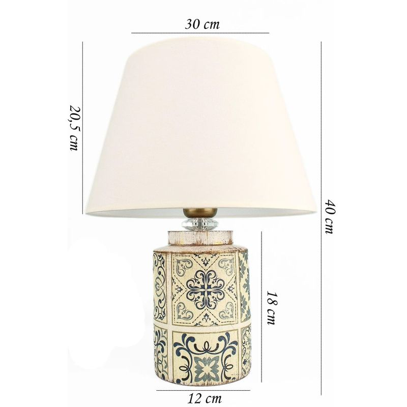 Casa si Gradina - Corpuri si surse de iluminat - Veioze si lampi - Veioze - Veioza, Opviq, ceramica, alb, 40x30x30 cm, 687HMY2384 - Infinity.ro