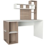 Casa si Gradina - Mobilier - Mese si birouri - Birouri - Birou de studiu, Hanah Home, pal melaminat, alb si cordoba, 140x60x153.8 cm - Infinity.ro