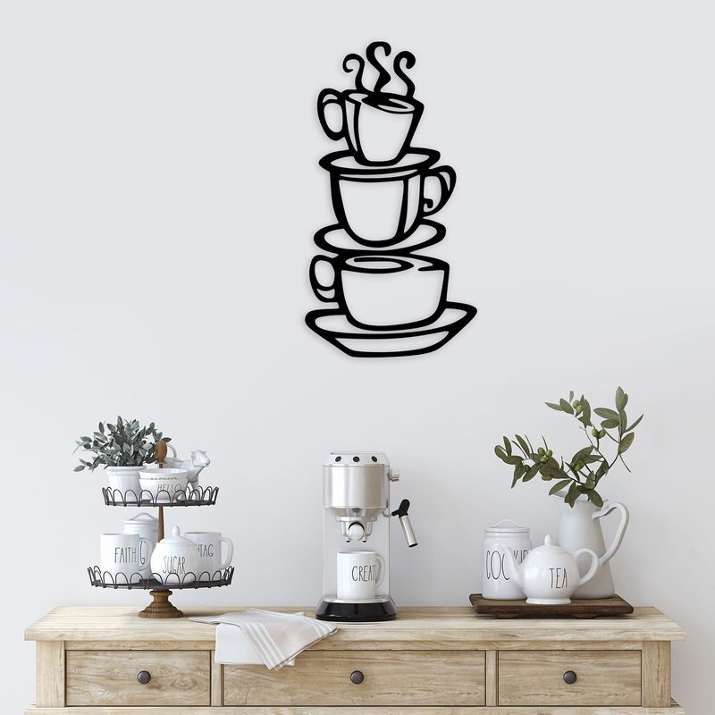 Casa si Gradina - Decoratiuni - Decoratiuni perete - Accesoriu decorativ de perete, Wallxpert, metal, negru, 40x75 cm - Infinity.ro