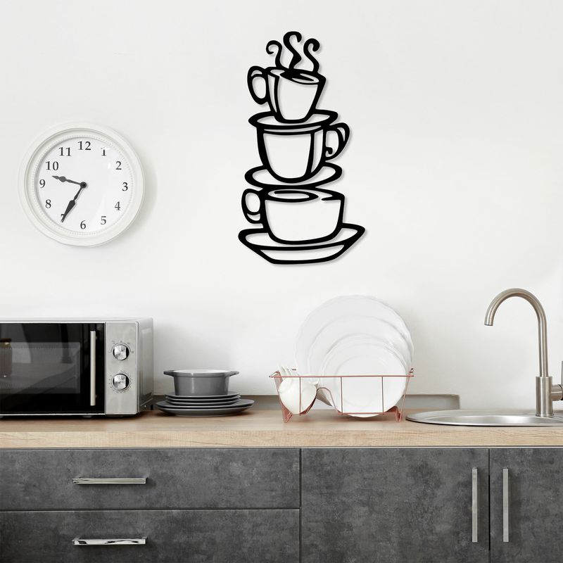 Casa si Gradina - Decoratiuni - Decoratiuni perete - Accesoriu decorativ de perete, Wallxpert, metal, negru, 40x75 cm - Infinity.ro