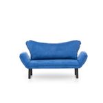 Casa si Gradina - Mobilier - Canapele si coltare - Canapele - Canapea extensibila, Hanah Home, poliester cu bumbac, albastru, 150x75x70 cm - Infinity.ro