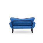 Casa si Gradina - Mobilier - Canapele si coltare - Canapele - Canapea extensibila, Hanah Home, poliester cu bumbac, albastru, 150x75x70 cm - Infinity.ro