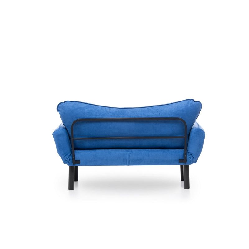 Casa si Gradina - Mobilier - Canapele si coltare - Canapele - Canapea extensibila, Hanah Home, poliester cu bumbac, albastru, 150x75x70 cm - Infinity.ro