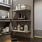 Casa si Gradina - Mobilier - Biblioteci si rafturi - Etajere - Etajera, Hanah Home, panou de particule melaminat, alb marmura, 40x20x66 cm - Infinity.ro