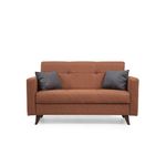 Casa si Gradina - Mobilier - Canapele si coltare - Canapele - Canapea extensibila 2 locuri, Atelier Del Sofa, cadru metal lemn, rosu tigla, 151x86x75 cm - Infinity.ro