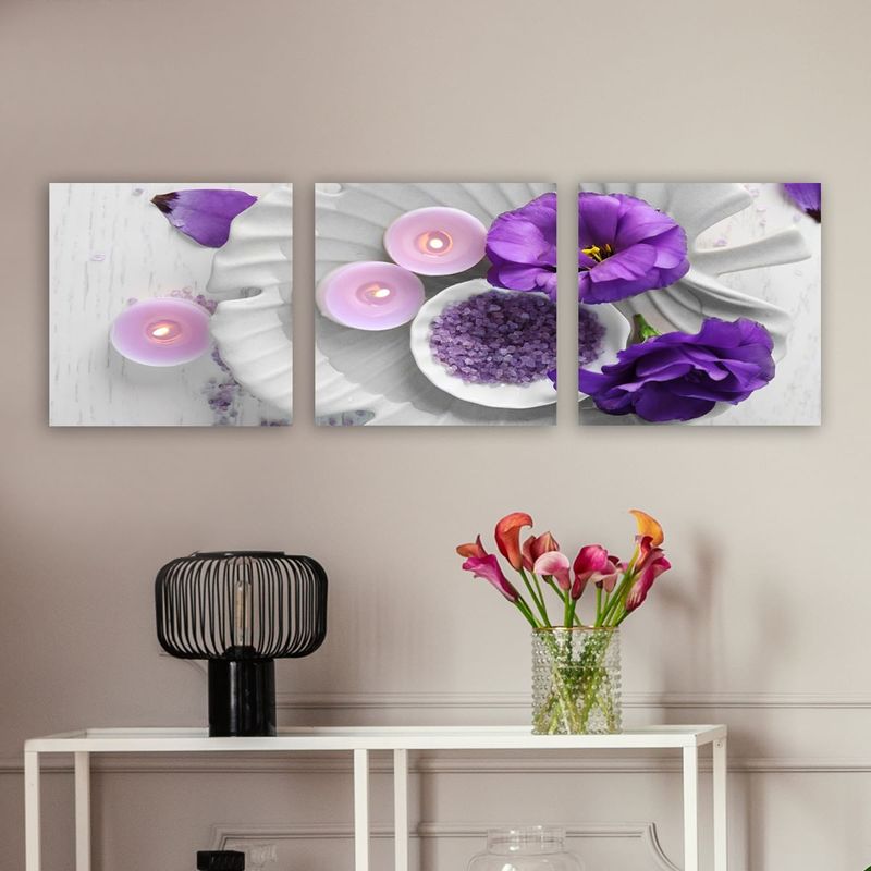 Casa si Gradina - Decoratiuni - Tablouri - Tablou decorativ, Wallxpert, panza, multicolor, 3 piese, 30x30 cm, 564RMY1331 - Infinity.ro